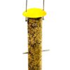 Ashman Bird Feeder Yellow Color (1 Pack), Metal Top and Bottom, Spacious Design, Attractive & Long Lasting, Fill it with Sunflower Black Oil Seeds, Clean and Fill, Great Gift for Friends and Family. 1