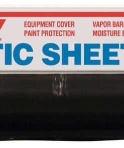 Husky CF0608B 8' X 100' 6 ML Tyco Polyethylene Black Plastic Sheeting