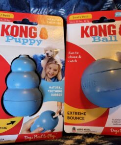 KONG - Puppy Toy Natural Teething Rubber - Fun to Chew, Chase and Fetch - for Small Puppies - Blue 32 71Pf5uKJcNL