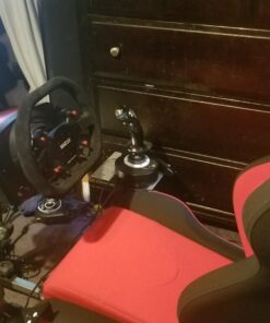 OpenWheeler GEN3 Racing Wheel Simulator Stand Cockpit Red on Black, Video Game Controller, Fits All Logitech G923, G920, Thrustmaster, Fanatec Wheels, Compatible with Xbox One, PS4, PC Platforms. 57 71Pf8J5yZKL