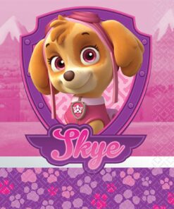 Girl Pups Paw Patrol 16 Pack Beverage Dessert Napkins Birthday Party Supplies Skye & Everest