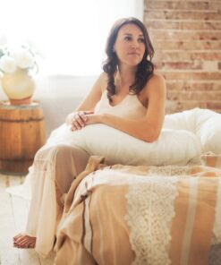 Leachco Snoogle Original Maternity/Pregnancy Total Body Pillow, Ivory 60 Inch 34 71PfcqCfxiL