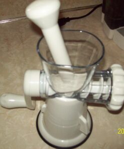 Gideon Hand Crank Manual Meat Grinder Heavy Duty Stainless Steel Blades with Powerful Suction Base Effortlessly Grind Meat, Vegetables, Garlic, Fruits, etc. 56 71PgaC58YL