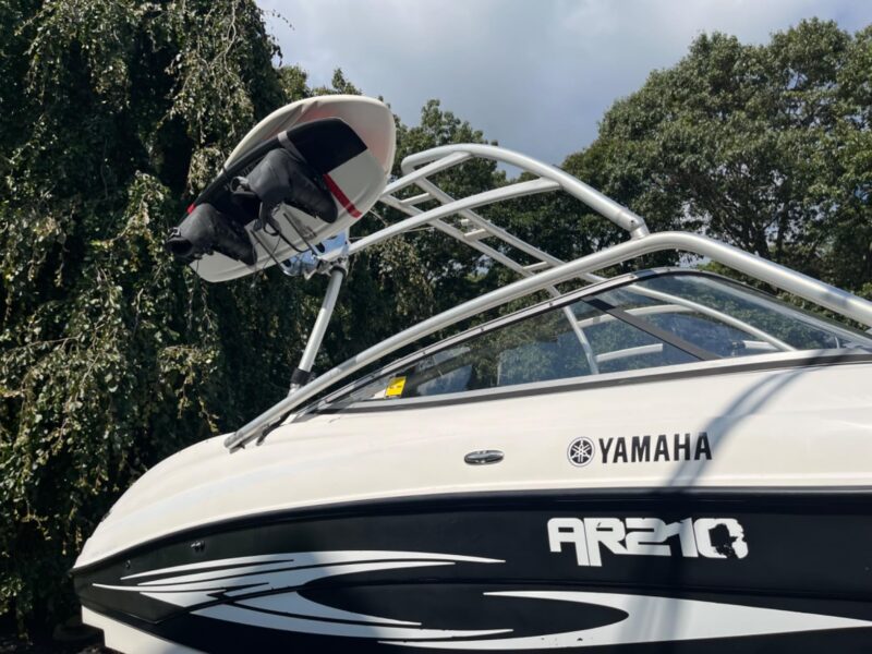 Kneeboard Rack For Boat, Polished Aluminum Knee Board Wakeboard Combo