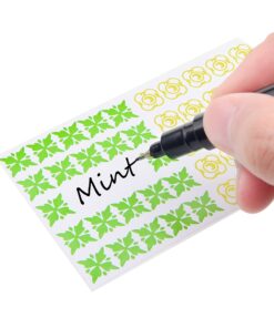 Labels for Lip Balm Tubes/Value Pack of 400 Stickers (or Other Purposes) - 200 Writable Stickers and 200 Printed Stickers - Self Adhesive Easy Peel - Fineliner Pen Included for Label Writing 400 pieces B Multicolor 13 71PhTIug3yS