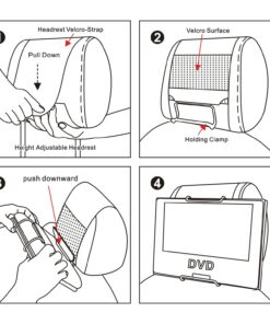 Alternative view of TFY Car Headrest Mount Holder for Sylvania SDVD9805 Portable DVD Player (Also fit All 7 inch - 10 inch Swivel Screen Portable DVD Player)
