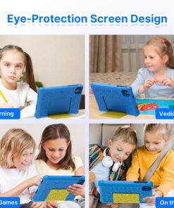 ApoloMedia Kids Tablet, 7 inch Android Tablet for Kids, Toddler Tablet with Bluetooth, WiFi, Parental Control, Dual Camera,3GB RAM 32GB ROM, Blue 15 71PkARhXQtL