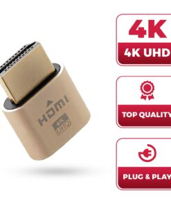 BUYMINERS.CA 4K HDMI Dummy Plug - Virtual Monitor Display Emulator, Headless Display Adapter Supports up to 3840x2160@60Hz, 1080@120Hz DVI EDID Emulator (Single) Single 14 71PlJyaU1dL