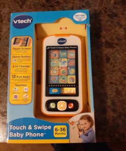 VTech Touch and Swipe Baby Phone, Orange Standard Packaging 23 71PlRfuBFAL