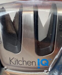 KitchenIQ 50009 Edge Grip 2-Stage Knife Sharpener, Black, Coarse & Fine Sharpeners, Compact for Easy Storage, Stable Non-Slip Base, Soft Grip Rubber Handle, Straight & Serrated Knives 51 71PlnzsvvdL