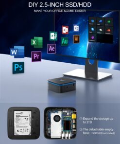 KAMRUI AK1PLUS Mini PC,12th Intel Alder Lake- N95 up to 3.4 GHz,8GB RAM+256GB M.2 SSD,Mini Computer Support 2.5" SSD (up to 2TB),WiFi 2.4G/5G,BT 4.2,4K, Business, Home, Office AK1 PLUS (8+256) 12th Intel Alder Lake- N95 61 71PloKepqZL