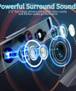 Smalody TV Speakers, Home Theater Speaker Wireless Audio Sound bar TV Speaker + Bass Subwoofer, Bluetooth Enabled/Optical/AUX/COAXIAL Inputs/Remote Control 26 71Ploae L