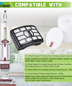 Artraise Filters for Shark Rotator Pro Lift-away Vacuum NV500, NV501, NV502, NV505, NV520, NV552, UV560, NV642, ZU780, ZU782, ZU785, Xff500 Xhf500 NV500-1+3 16 71Pmcjy868L