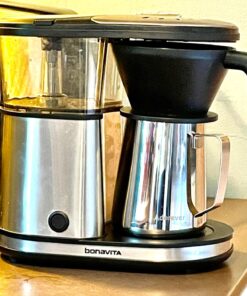 Bonavita 5 Cup Drip Coffee Maker Machine, One-Touch Pour Over Brewing w/Double Wall Thermal Carafe, SCA Certified, 1100 Watt, BPA Free, Dishwasher Safe, Stainless Steel, BV1500TS 31 71PneF9NJhL