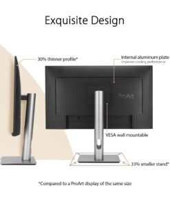 ASUS ProArt Display 27” 4K HDR Professional Monitor (PA279CRV) - IPS, UHD (3840 x 2160), 99% DCI-P3/Adobe RGB, ΔE < 2, Calman Verified, USB-C PD 96W, DisplayPort, Daisy-Chain, Height Adjustable 22 71PpaJoDtQL