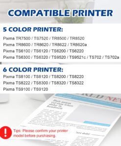 280 281 280XXL 281XXL Ink Cartridges Compatible for Canon 280 281 PGI-280XXL CLI-281XXL for Canon PIXMA TR7520 TR8520 TS8220 TS9120 TS8120 TS6120 TS6220 TS9520 TS9521C TS702 (PGBK, BK, C, M, Y) 16 71Pq5SQI9uL
