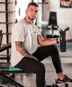 Super Sparrow Water Bottle - 12 oz/17 oz/25 oz/32 oz - BPA Free Tritan Water Bottles - One Touch Opening - Leak-proof Plastic Bottle - Kids Water Bottle for Office, Gym, Outdoor, Sports 25 Oz Black 13 71PqEFpdeHL