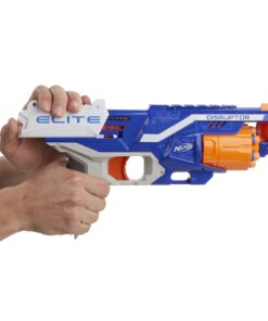 Nerf Disruptor Elite Blaster - 6-Dart Rotating Drum, Slam Fire, Includes 6 Official Nerf Elite Darts - for Kids, Teens, Adults, (Amazon Exclusive) Classic 31 71PquqvrLL