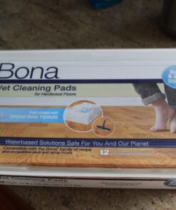 Bona Hardwood Floor Disposable Wet Cleaning Pads - 12 cleaning pads per pack - unscented - Use with Bona Mops - Residue-Free Floor Cleaning Solution for Wood Floors 32 71PrUEJGuVL