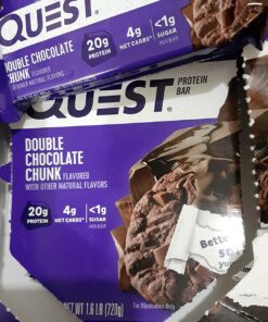 Quest Nutrition Double Chocolate Chunk Protein Bars, High Protein, Low Carb, Gluten Free, Keto Friendly, 12 Count 29 71PrngWl2L