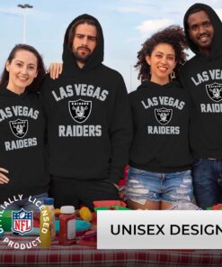 Alternative view of Team Fan Apparel NFL Adult Gameday Hooded Sweatshirt - Poly Fleece Cotton Blend - Stay Warm and Represent Your Team in Style Las Vegas Raiders - Black X-Large