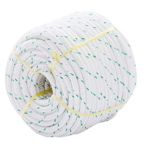 Giantex 3/7" Durable Braid Polyester Rope, 150 ft Heavy Duty Rope for Tie, Pull, Swing, Climb and Knot, High Strength Arborist Rope w/ 5953 lbs Breaking Strength, White