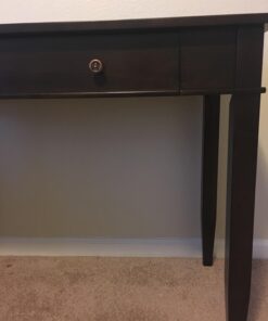 SIMPLIHOME Carlton SOLID WOOD Transitional Modern 42 inch Wide Home Office Desk, Writing Table, Workstation, Study Table Furniture in Dark Tobacco Brown with 1 Drawer 30 71Puh2YCdRL