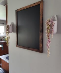 Loddie Doddie Magnetic Chalkboard - for Kitchen and Wall Decor - Easy-to-Erase Chalkboard - Framed Magnet Blackboard - Hanging Black Chalkboards (Rustic Frame, 18x22) Rustic Frame 29 71PujXbGi1L