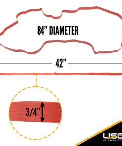 US Cargo Control Large Rubber Moving Bands - 42 Inch Unstretched - 84 Inch Fully Stretched - Red Moving Rubber Bands to Use as Packing Supplies for Moving - Includes 12 Big Rubber Band Straps 1 pack of 12 rubber bands 10 71PunwXdaL