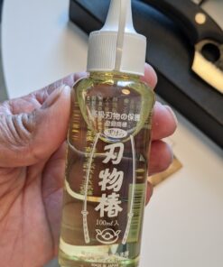 Yoshihiro 100% Pure Tsubaki Japanese Knife Maintenance Oil 3.4oz(100ml) with Complimentary Sabitori Rust Eraser and Microfiber Cloth 29 71PuyPJaL