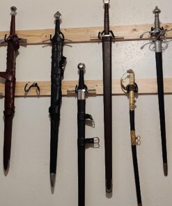 YYST MINI Adjustable Sword , Wall Hook Display Hanger Wall Mount for Sword ,Dagger ,Axe,KeyBlade, etc-4/PK- No Sword-Vertical Display 34 71PvBO51HL