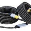Ruaeoda Printer Cable 100 ft,Long USB Printer Cable Cord USB 2.0 Type A Male to B Male Printer Scanner USB B Cable Compatible with HP, Canon,Epson, Lexmark, Dell, Xerox, Samsung Etc 15 Meter - Gen3 100Ft