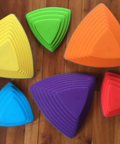 GONGE River Stones - The Original Non-Slip Stepping Stones for Kids - Balance, Coordination, Motor Skills - Vibrant Colors - Set of 6 30 71PvunOKPzL