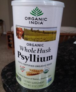 Organic India Psyllium Herbal Powder - Whole Husk Fiber, Healthy Elimination, Keto Friendly, Vegan, Gluten-Free, USDA Certified Organic, Non-GMO, Soluble & Insoluble Fiber Source - 12 Oz Canister (Pack of 1) 33 71Pw9WB8fwL 1