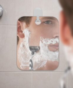 The Shave Well Company Original Anti-Fog Shaving Mirror | Fogless Bathroom Shower Mirror with Handheld Option for Men and Women | Hanging Shower Mirror Includes Long-Lasting Removable Adhesive Hook Original Mirror 25 71PwVpCvvfS