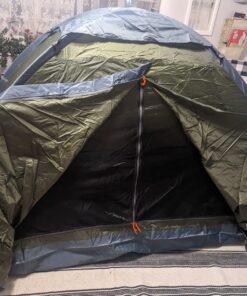 Night Cat Backpacking Tent for One 1 to 2 Persons Lightweight Waterproof Camping Hiking Tent for Adults Kids Scouts Easy Setup Single Layer 2.2x1.2m Army Green 1 Person (4ft Width) 38 71Px572E66L