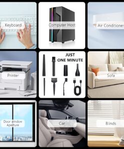 Compressed air Duster - 100000RPM Adjustable Electric Air Duster, Rechargeable 8000mAh Cordless for Dust Off/Cleaning Computer Electronics/Inflating Pool Toys, Replace Air Can/Pump 21 71PxRiFTGYL