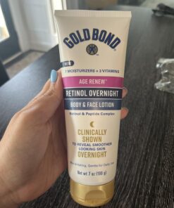 Gold Bond Age Renew Retinol Overnight Body & Face Lotion, With Retinol & Peptide Complex, 7 oz. 7 Fl Oz (Pack of 1) 33 71PxdNomVML 1