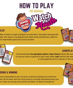 Watch Ya' Mouth - Family Edition | 143 Authentic, Hilarious, Durable Family-Friendly Phrase Cards Party Game - Game Night for Kids, Teens, and Adults Base Game 23 71Py U0h0UL