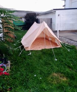 S'more Canvas Glamping Tent, 4 Season Family Camping Tent for 3/4/6 Person, Waterproof, Windproof, and Weather Resistant Tent for Family Glamping, Car Camping, Outdoor Party Cabin Tent(6.9ft x 8.5ft x 4.9ft) 45 71Py0ZvZ1mL