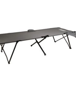 Coleman Pack-Away Camping Cot with Removable Side Table, Extra Wide Cot Fits Adults up to 6ft 6in or 300lbs, Carry Bag Included Grey 23 71PyFk3QZfL