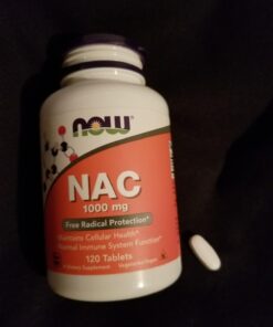NOW Supplements, NAC (N-Acetyl-Cysteine) 1,000 mg, Free Radical Protection*, 120 Tablets 120 Count (Pack of 1) 31 71PyUSTqVCL