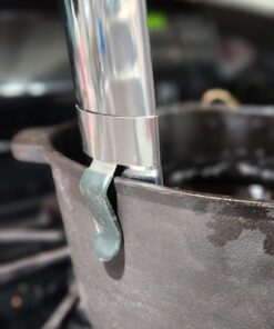 KitchenAid KQ907 Curved Stainless Steel Paddle Style Candy and Deep Fry Thermometer with pan clip, TEMPERATURE RANGE: 100F to 400F, Black 30 71PyahpT9sL