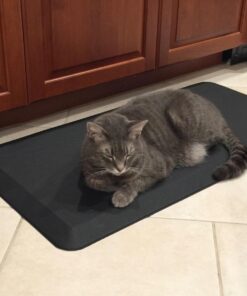 Sky Solutions Anti Fatigue Floor Mat - 3/4" Thick Cushioned Kitchen Rug, Standing Desk Mat - Comfort at Home, Office, Garage - Non Slip, Durable and Stain Resistant (20" x 39", Black) 20" x 39" 38 71Pycte844L