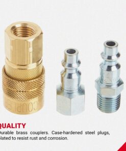 Milton (S-210) 1/4" NPT M-Style Coupler and Plug Kit, (12-Piece) 18 71PzOwSoyL