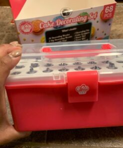 Cakebe Cake Cupcake Kit-68pcs Supplies and Cookie Decorating Kit with Piping Bags Frosting Icing Tip, 1, silver 38 71Pzp4TtK L