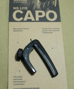D'Addario Accessories Guitar Capo for Acoustic and Electric Guitar - NS Capo Lite - Adjustable Tension - Guitar Accessories - Works for 6 String Guitars - Lite - Black 22 71Q FKMNC5L