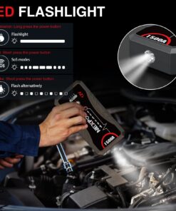 NEXPOW Car Jump Starter,Car Battery Jump Starter Pack 1500A Peak Q10S for Up to 7.0L Gas and 5.5L Diesel Engine12V Auto Battery Booster,Jumper Cables,Portable Lithium Jump Box with LED Light/USB QC3.0 22 71Q026vB6PL