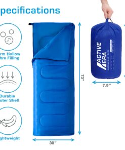 Active Era Ultra Lightweight Sleeping Bag Indoor & Outdoor - Compact, Ultralight Sleeping Bag for Warm Weather - Camping Sleeping Bags for Warm Weather, Sleepovers, Fishing, Outdoor Camping and Hiking 14 71Q1eowolWL