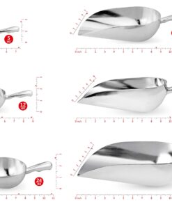 New Star Foodservice 34608 One-Piece Cast Aluminum Round Bottom Bar Ice Flour Utility Scoop, 85-Ounce, Silver (Hand Wash Only) 17 71Q1i5WTRuL